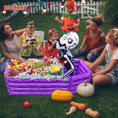 Nafukovací kbelík na led ve tvaru rakve Halloweenské rekvizity Kostlivec Kbelík na led Přenosný Skládací Dobře těsnící Kbelík na led pro bazénové párty Wwo66