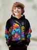 Abbigliamento per bambini Ragazzi Felpe con cappuccio Manica lunga Stampa 3D Gamepad Bambini Primavera Autunno Vestiti Casual All'aperto Elegante Ragazzo Ragazza Vestiti Top