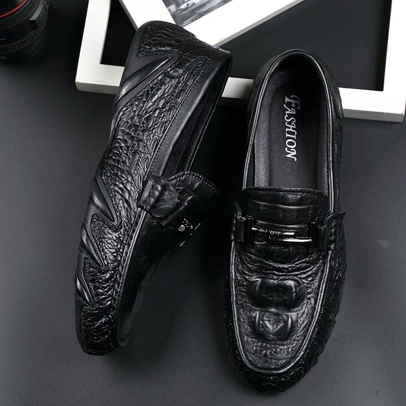 2024 New Leather Men Shoes Fashion Light Breathable Casual Shoes Genuine Leather Luxury Mens Loafers Shoes Mocassin Man Footwear