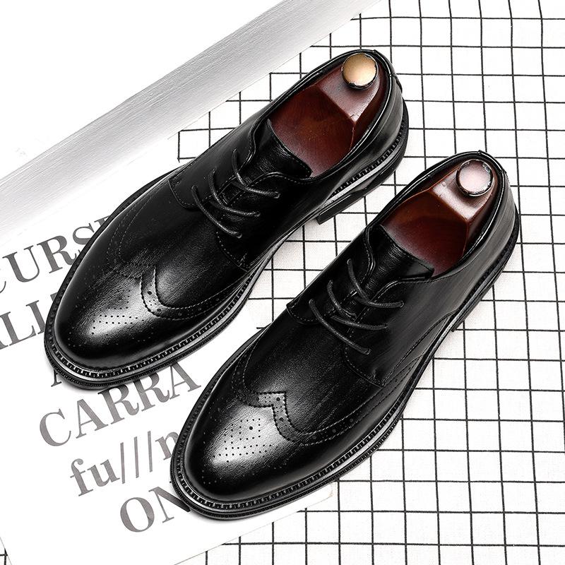 Pantofi simpli pentru bărbați, pantofi de piele casual sculptați versatili de modă, pantofi pentru bărbați 2025 Explozie Douyin 1233-G