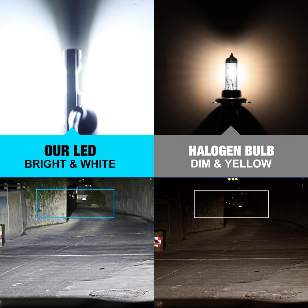 2 Stück 20000LM H1 LED-Scheinwerferlampen Mini Canbus H1 LED-Lampe CSP für Autoscheinwerfer Lüfterlos DRL-Licht Auto-Nebelscheinwerfer 12V 6500K Weiß