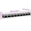 Plant Box with Ground Spikes Blue Grey 363.5 x 43.5 x 43.5 cm PP