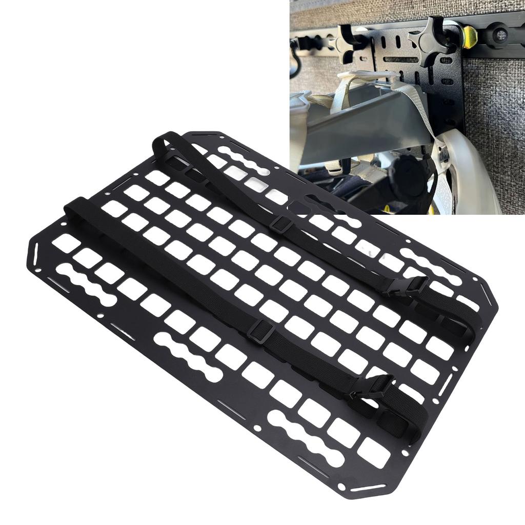 Hliníkový tečkovaný panel pro korbu nákladního vozidla, odolný, lehký, modulární úložný nosič pro sedany, SUV, pick-upy, nákladní vozidla, obytné vozy 21,26 x 15 x 0,08 palce