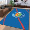 "Getafe CF Logo Carpet with Soccer Ball Design, Blue and Red Style" Suitable for use as an anti-slip for living room bedroom sofas