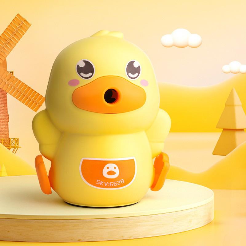 Xiaomeng Capybara Hand-Crank Pencil Sharpener with Automatic Lead Advance - Cute and Boxed, Perfect for Kids' Gifts