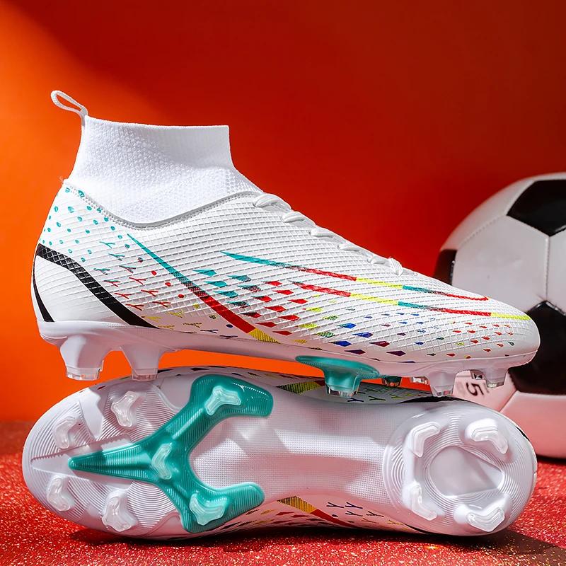 Original New Men Professional Football Shoes Kids Sneaker Fast Soccer Shoes TF/FG Society Cleats Indoor Football Field Boots