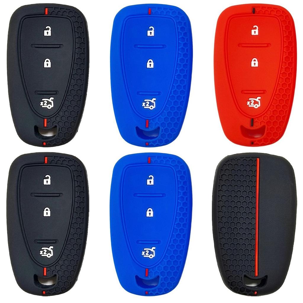 Rubber Car Key Fob Cover Silicone Protector Case for Chevrolet 2015 Cruze Epica Captiva Ecruits SAIL Aveo 3button Key Accessory