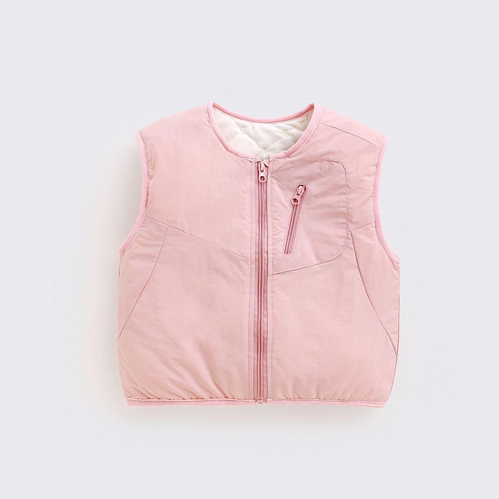Kids' Warm Sleeveless Vest for Autumn/Winter - Outdoor Sports Style, Double Cotton for Boys & Girls