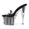 Fashion summer crystal high heels thin heels cool slippers fairy wind word with transparent sandals female 2025 new