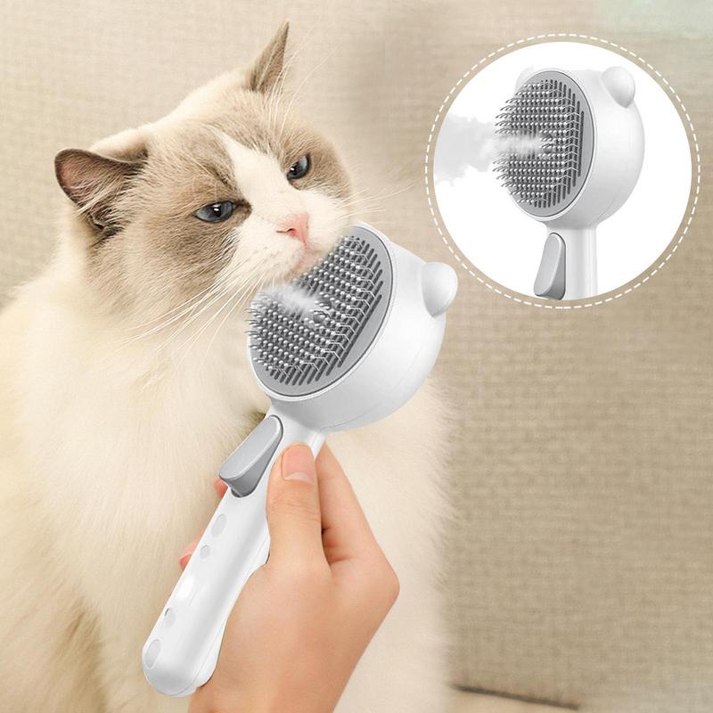 Cat Steamy Brush Grooming Comb Cat Hair Brush Built-in Spray Steamer Comfortable Pet Comb Hair Removal Tool For Removing Tangles