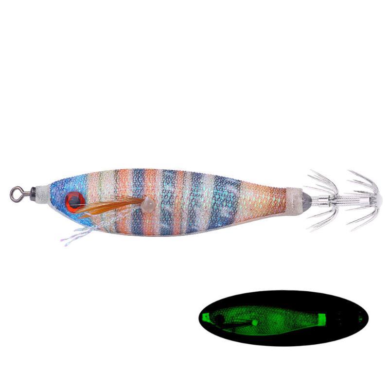 Luminous Cuttlefish Lures 1/5/10Pcs Horizontal Plated Squid Jigs for Coastal Saltwater Fishing