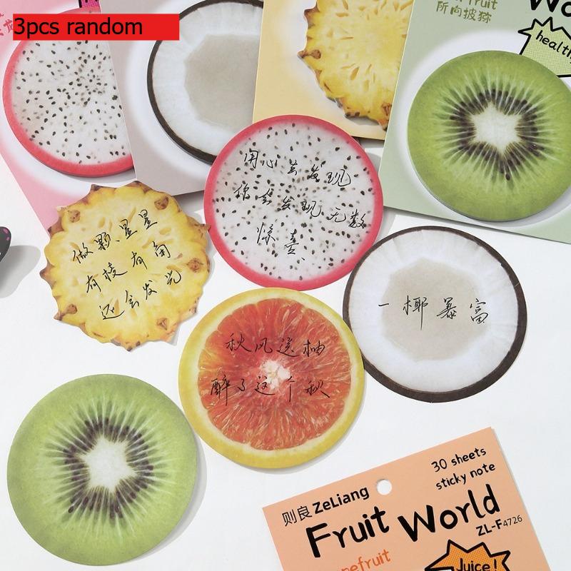 Office School Supplies Special Shaped Customized Note Memo Pads Fruit World Cute Creative Note Paper Kawai Stationary Lovely