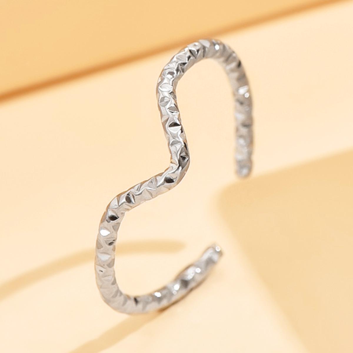 18K Gold-Plated Retro Titanium Steel Open Ring for Women