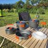 Camping Hiking Picnic Cookware Set, Portable Cooking Utensils Cutlery for Outdoor Travel Fishing
