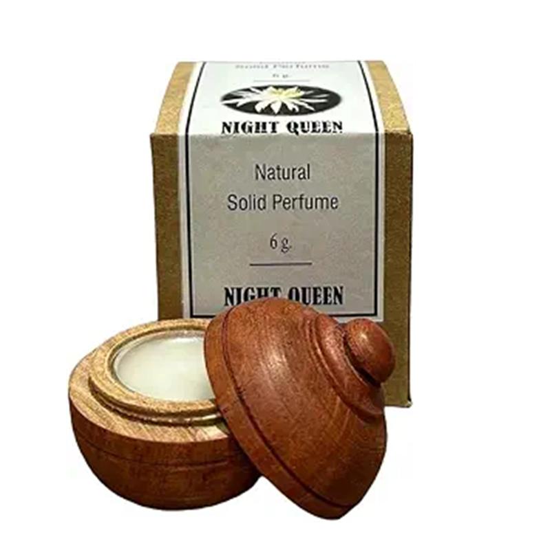 Natural Organic Solid Wax Perfume | Natural Wax In Mini Wooden Box For Men And Women - 6 Gm, (Pack Of 1)