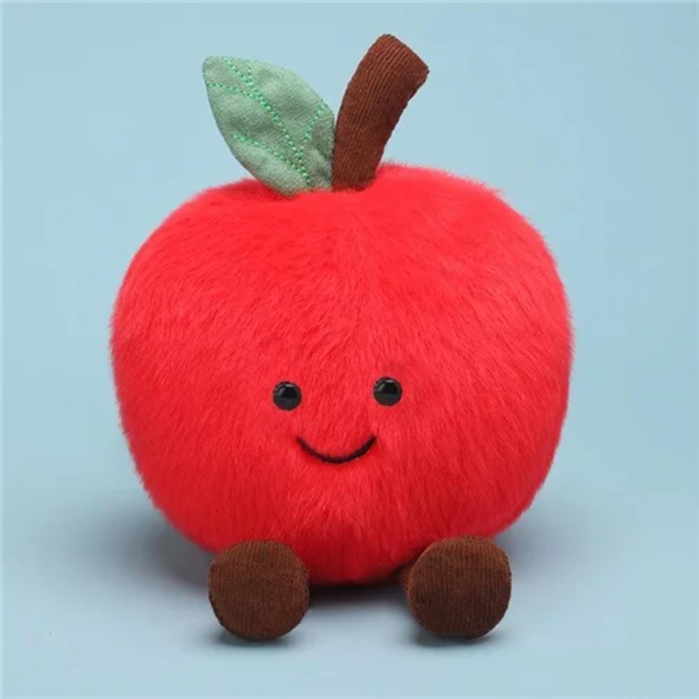 Fun Fruit Doll Series Cute Apple Pear Bull Horn Bun Sun Soft Plush Toy Comfort Cloth Doll Room Decoration Desktop Ornaments Gift
