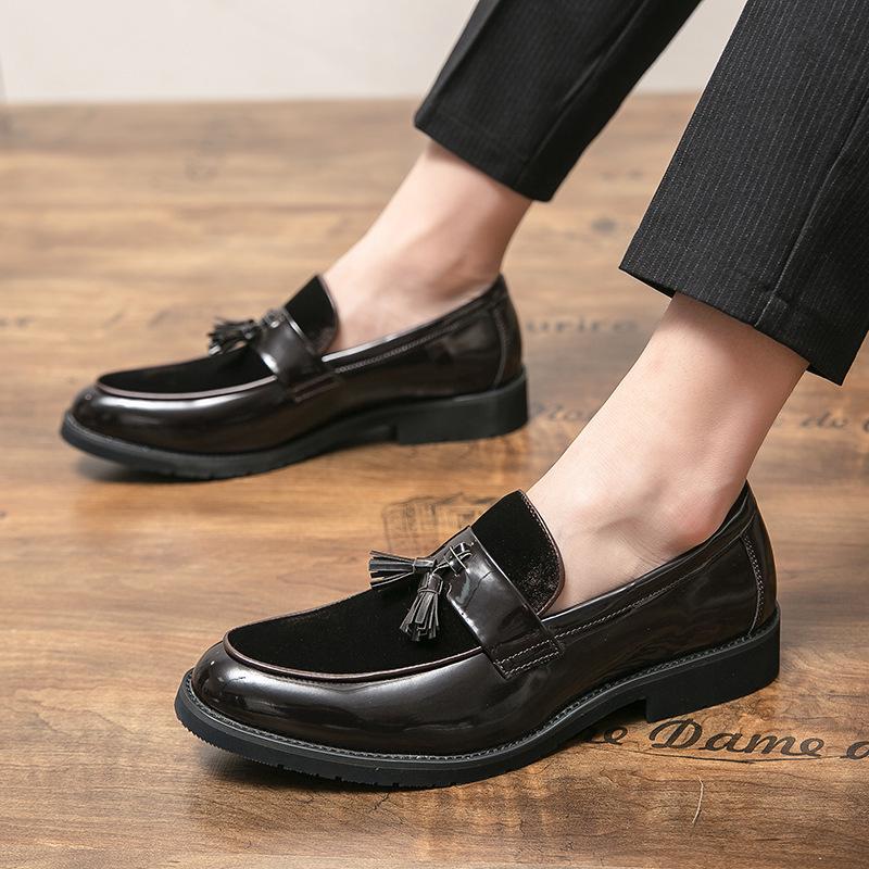 Ανδρικά Loafers με Φούντες Extra Μεγάλα: Παπούτσια Οδήγησης Slip-on από Λουστρίνι, Μεγέθη 38-48.