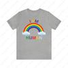 I Am Human Rainbow Funny Pattern Print T-shirt Summer Fashion Casual Comfortable Soft Cotton Tees for Friends Perfect Gift Tops