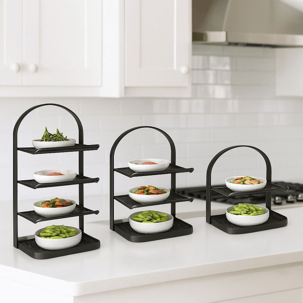 Large Capacity Side Dish Rack Matal Food Sorting Tray Practical Vegetable Storage Tray  Shoes