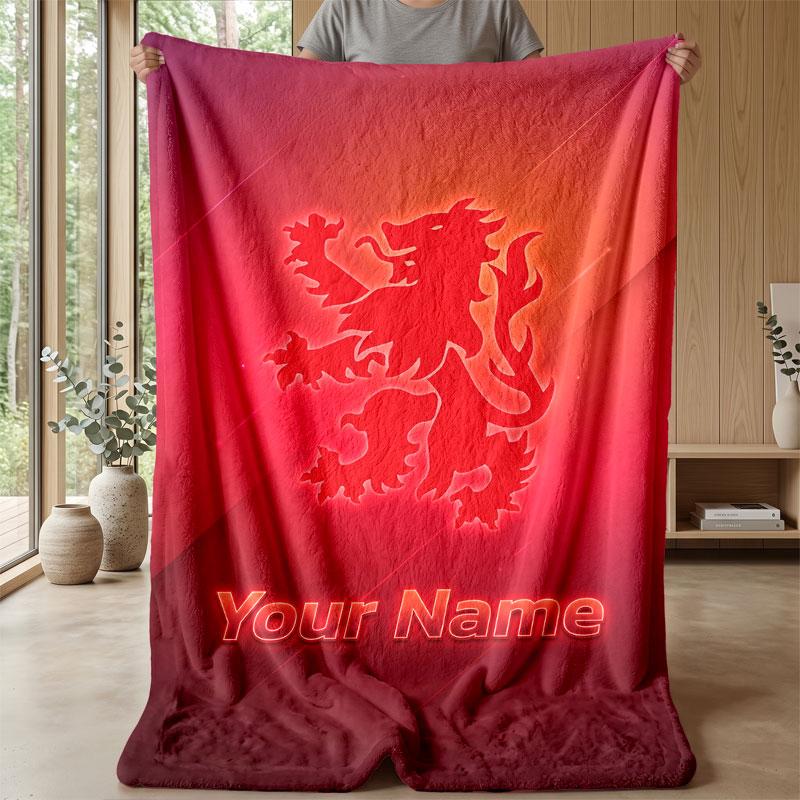 Middlesbrough FC Custom Name Text Flannel Blanket Soccer Logo Personalized Fleece Throw Blanket Special Gift For Sofa Bedroom Home