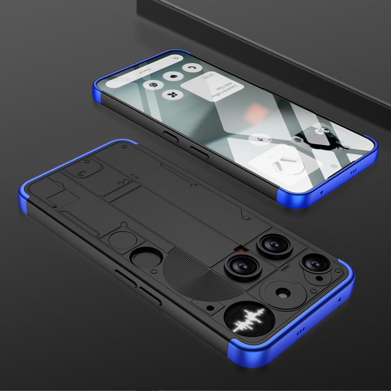 

3in1 Case For Nothing phone 3 Hitting Color Embedded Buckle Smoothly Touching PC Back Cover Contrast Color PC&Nothing Phone (3)