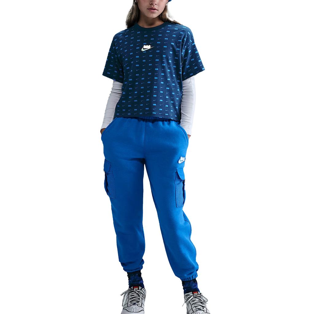 Nike LEGO® Collaboration T-Shirt FW25 Collection Brand Logo Loose Short Sleeve Kids tops IB4463-416