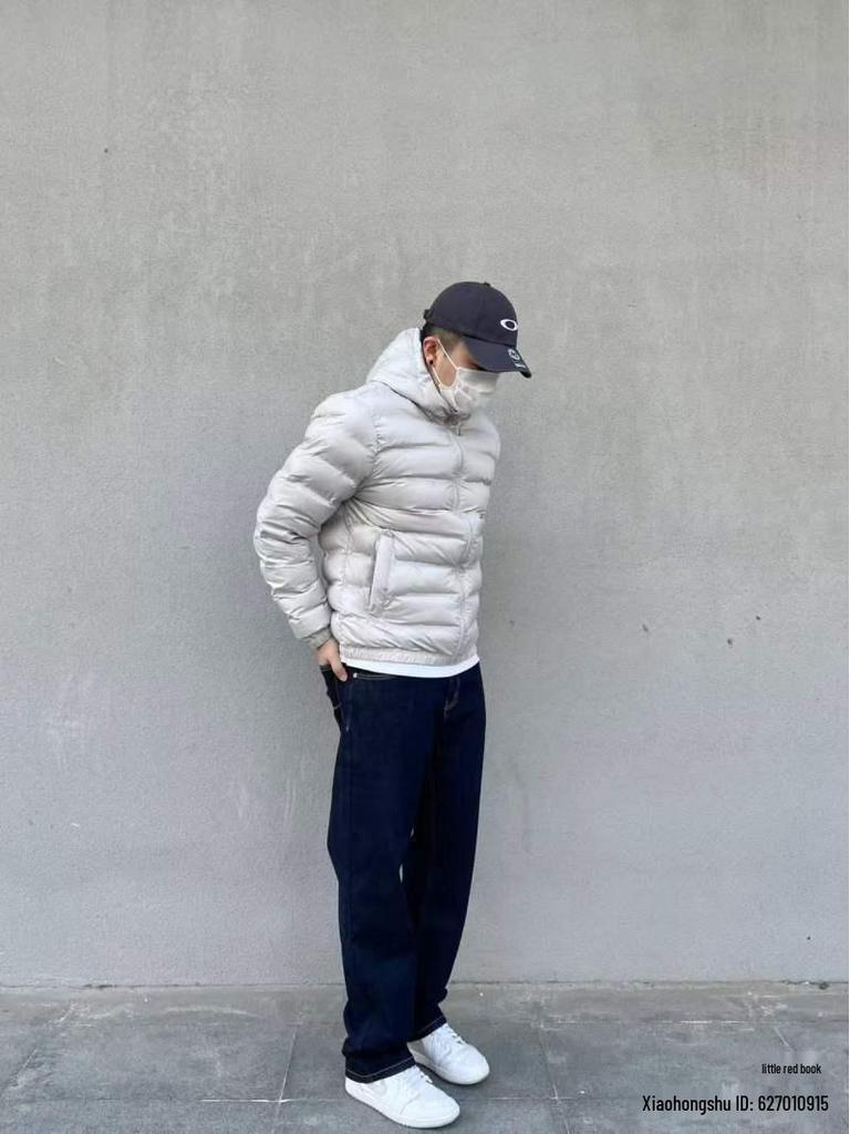 2025 Trendige leichte Herren-Kapuzenjacke aus weißer Entendaune: Vielseitige, Warme, Lässige Winterkleidung