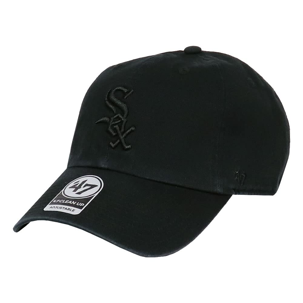 

47 Brand 47 Cap Cleanup Низкая кепка MLB Высшая лига бейсбола Шляпа Сорок семь Чикаго Уайт Сокс CHICAGO WHITE SOX Черный x Черный Один размер [Б/У]