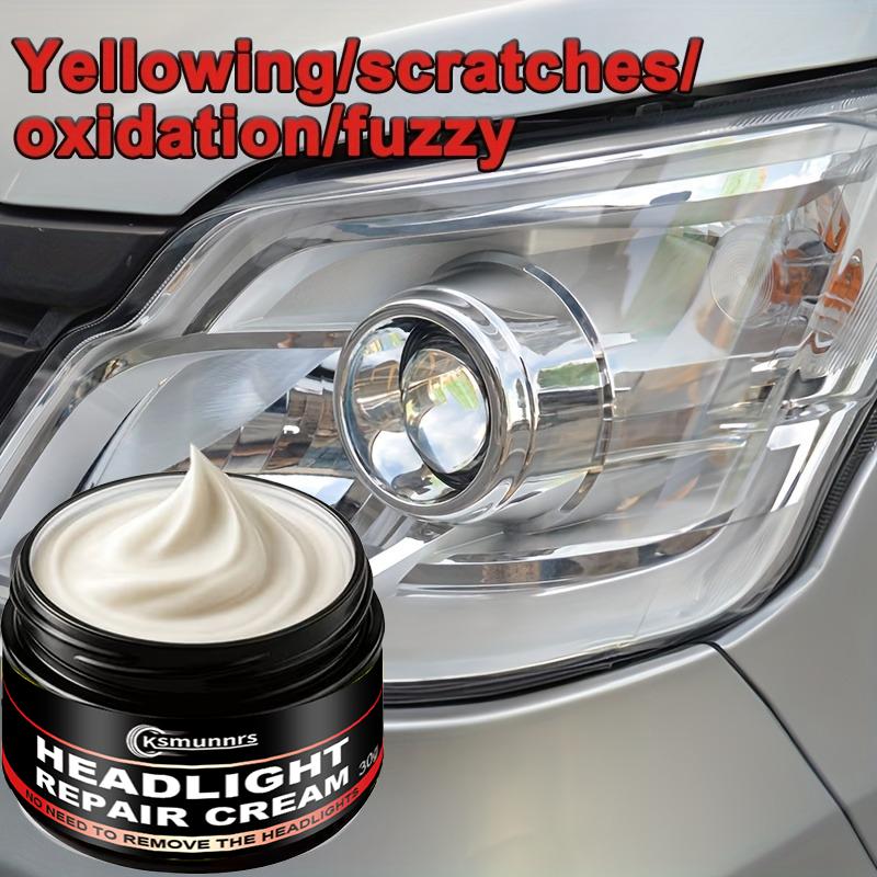 30G Car Headlight Restoration Wax, a Polishing Agent for Headlights, Repairs Yellowing, Oxidation, And Cloudiness. Better Lighti