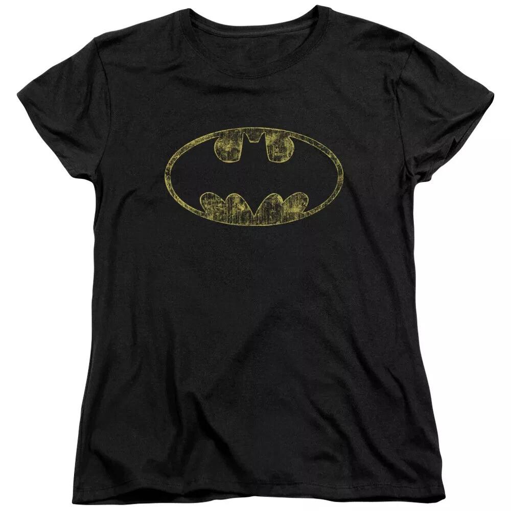 Batman  Tattered Logo  Women s T-Shirt L