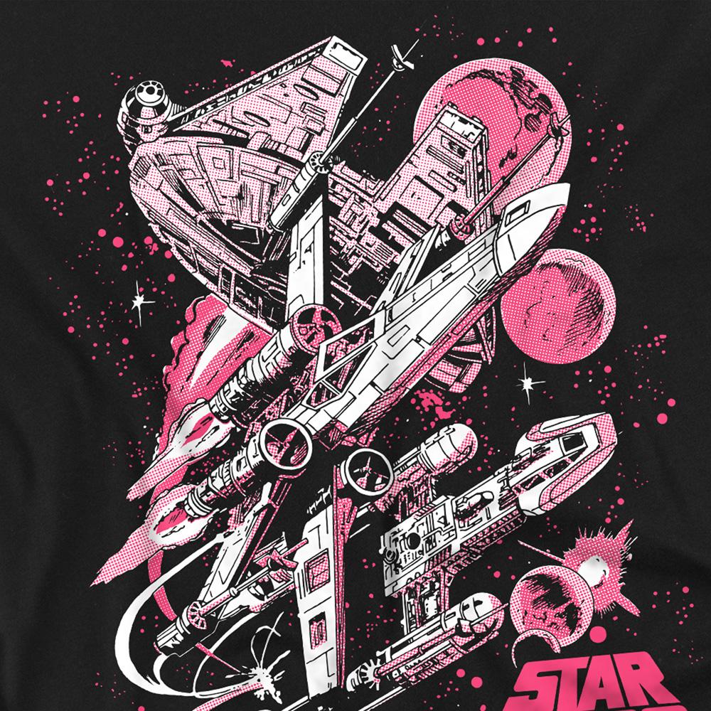 STAR WARS Unisex Adult Retro Comic Long-Sleeved T-Shirt