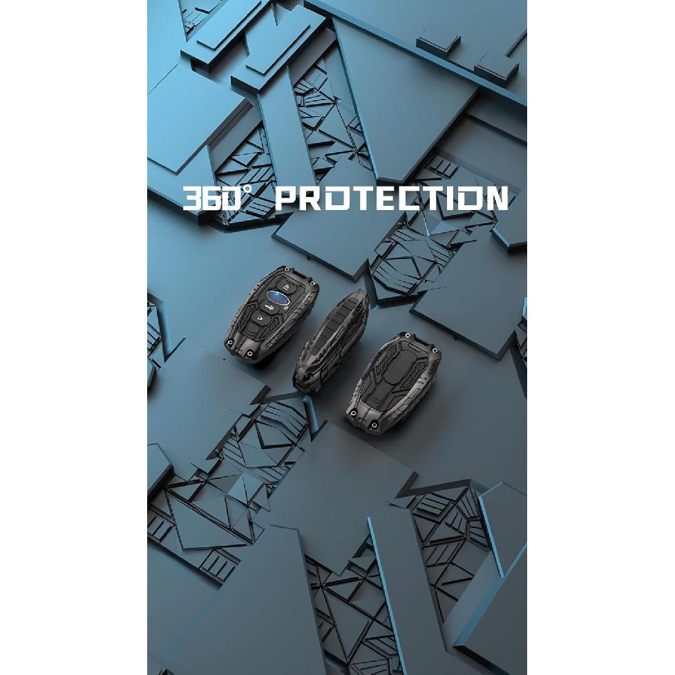 Heavy Zinc Alloy Key Fob Cover, Keychain, Key Case, Accessories Compatible With Subaru BRZ Legacy Outback Ascent Crosstrek Forester WRX