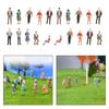 Hand Painted Figurines Tiny People Desktop Ornament Scenery Diorama Sitting Standing Figures Sand