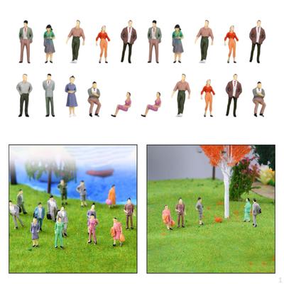 Rankomis tapytos figūrėlės Maži žmonės Stalo puošmena Scenarijus Diorama Sėdinčios Stovinčios figūrėlės Smėlis