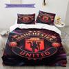 Set Lenzuola Trapunta Manchester United Copripiumino Federa Decorazione Casa Regalo di Compleanno (1 * copripiumino + 2 * federa, senza nucleo)