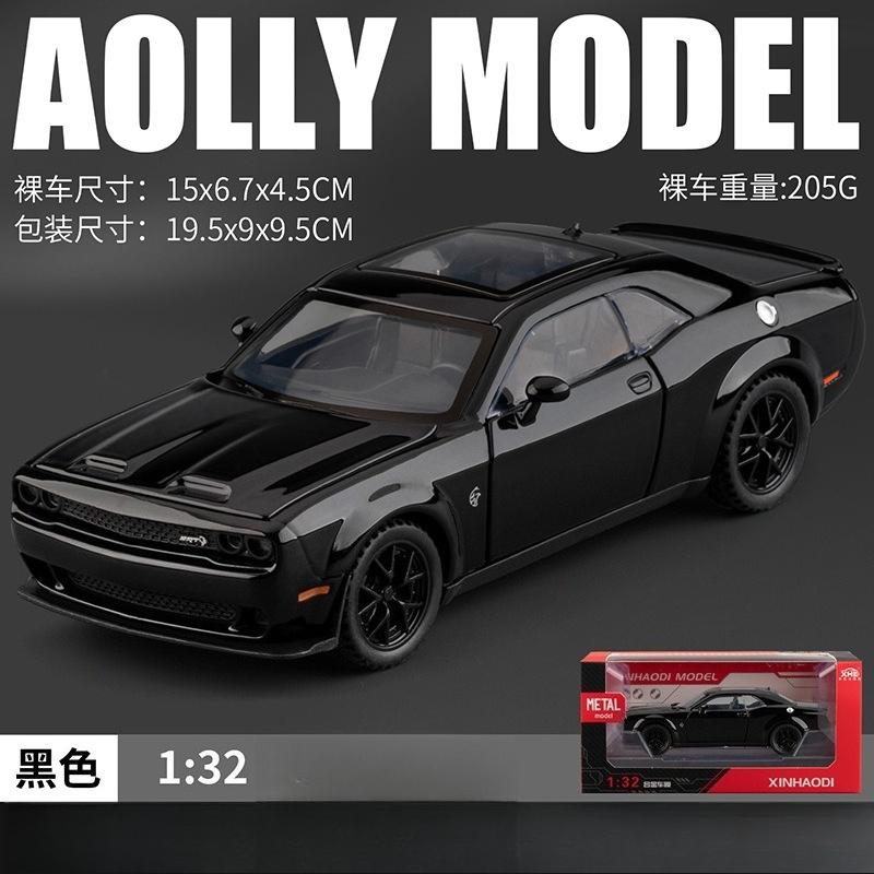 1:32 Hellcat Simulation Alloy Sports Car Model Sound and Light Pull Back Toy Car Ornament