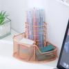 Multi-purpose Mesh Metal Pen Holder Decorative Pen Holder Stylish Makeups Display Holder for Ideal for Dresser Counterto