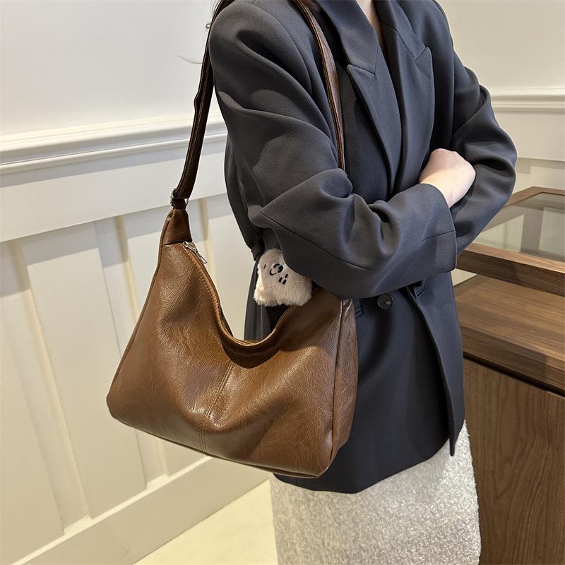 Bag Ladies Shoulder Crossbody Bag Handbag Pu Portable Commuting Fashion Casual