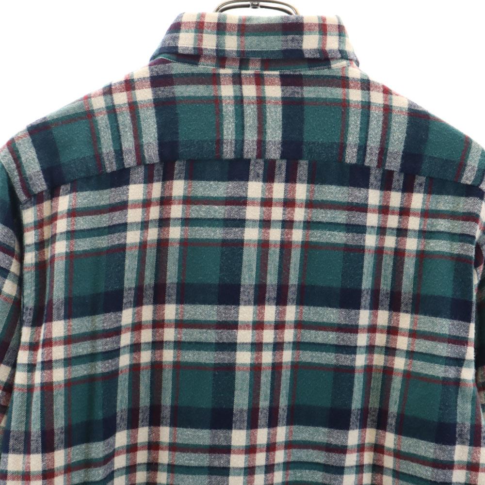 L.L.BEAN 80s Outdoor Vintage Check Pattern Long Sleeve Flannel Button Down Shirt Men's Used