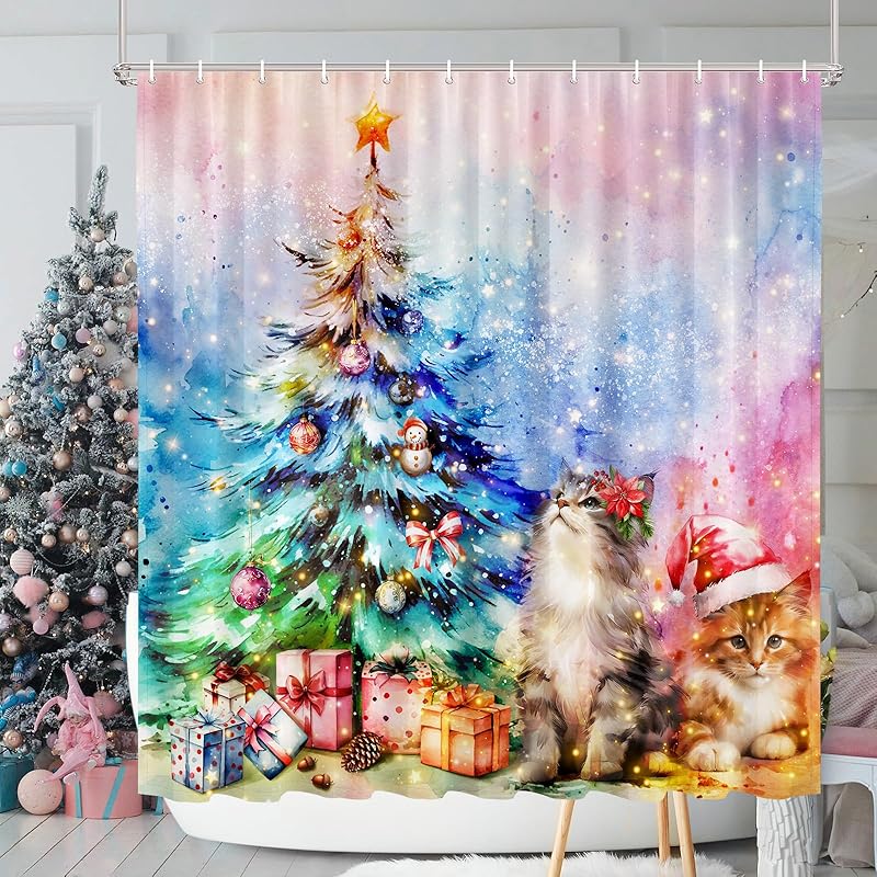 Vimorco Flower Butterfly Shower Curtain, Black Shower Curtains for Bathroom, Waterproof Quick-Dry Polyester Fabric Flower Shower Curtain, Floral Bath