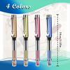 Bewudy 4 Pcs Refillable Fountain Pen Transparent Caligraphy Pens for Writing Upgrated Fine Nib Piston Filling Fountain Pen