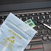 100 Pcs Anti Static Bags Resealable ESD Shielding Bag with Labels for Hard Drive HDD SSD Electronic Device Silver Gray
