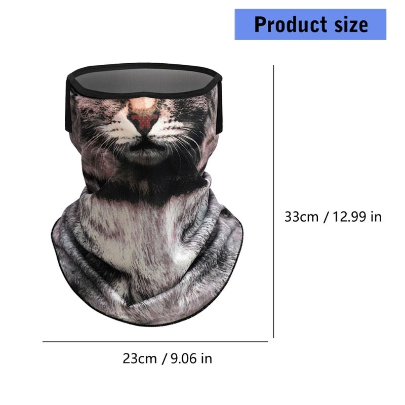Animal Face Print Mask Sun Protections Face Scarf For Women Ideal For Summer Outdoor Activities Neck Coverage