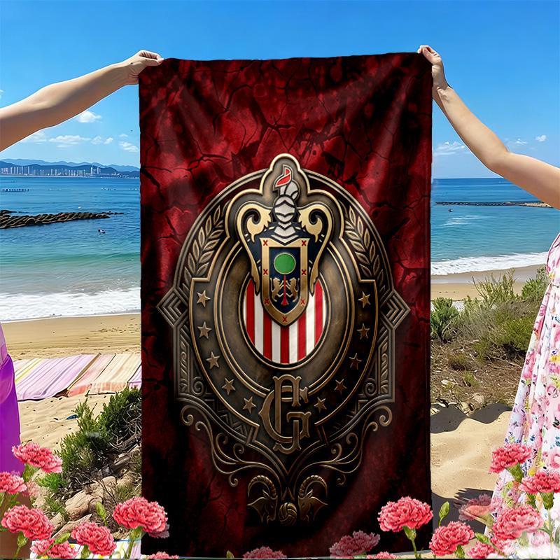 Club Deportivo Guadalajara Print Beach Towel, Versatile Lightweight Absorbent Beach Towel for Pool Surf Yoga Bathroom, Perfect Birthday Holiday Gift