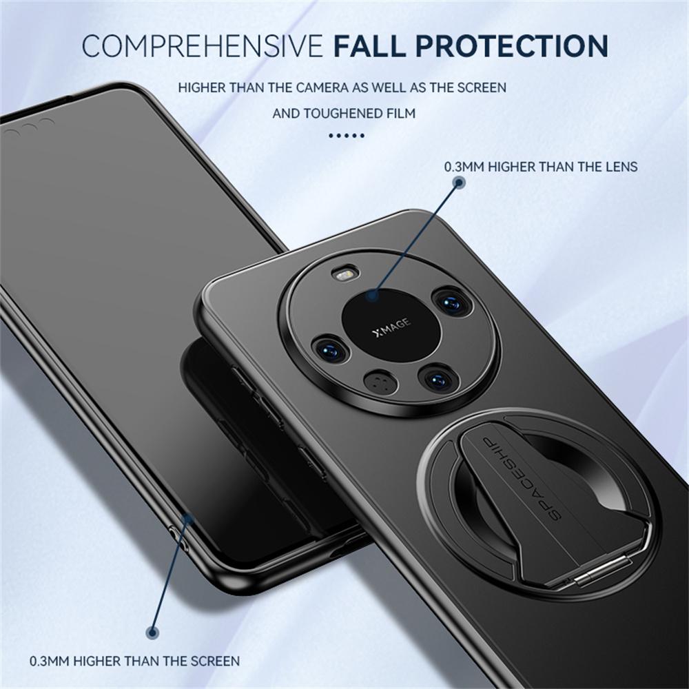 For Huawei Mate 60 Case Compatible with MagSafe Hidden Kickstand Skin-Feel Matte PC TPU Phone Back Cover