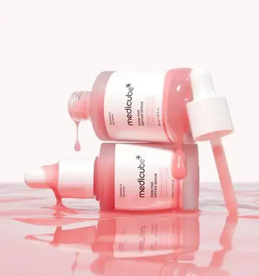 medicube PDRN Pink Peptide Ampoule 30ml + Refill Pack 50ml + Mirror Keyring