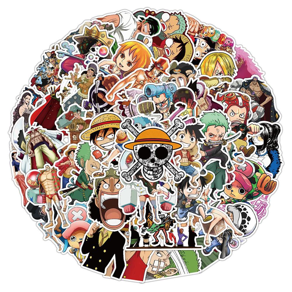 10/30/50pcs Hot Anime One Piece Stickers Luffy Zoro Nami Cartoon Decals Motorcycle Phone Helmet Laptop Cool Graffiti Sticker Toy