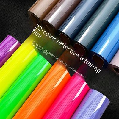 Reflective Thermal Transfer Film - Multi-Color Options: Black, White, Red, Yellow, Blue, Green, Silver, Gray for Clothing Lettering.