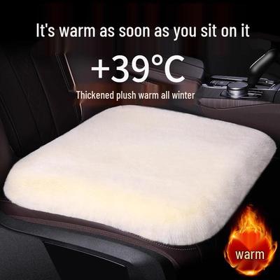 Plush Universal Car Seat Cushion Set: Warm, Thickened, Four Seasons - 3 Pieces