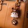 Handgefertigtes Wolltaschen-Ornament Häkel-Geister-Schlüsselanhänger Niedlicher Plüschtier-Anhänger für Taschen Kleines Geschenk Kinder Schlüssel Gruselig Festlich Gestrickt mit Lanyard,